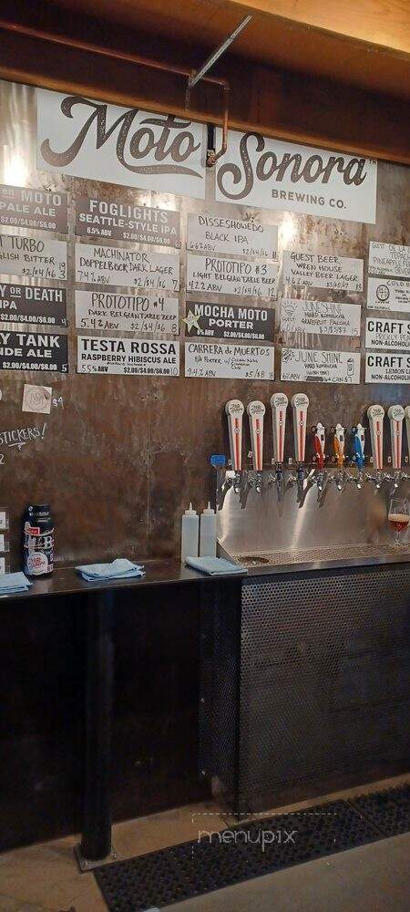 MotoSonora Brewing Company - Tucson, AZ menu_pic