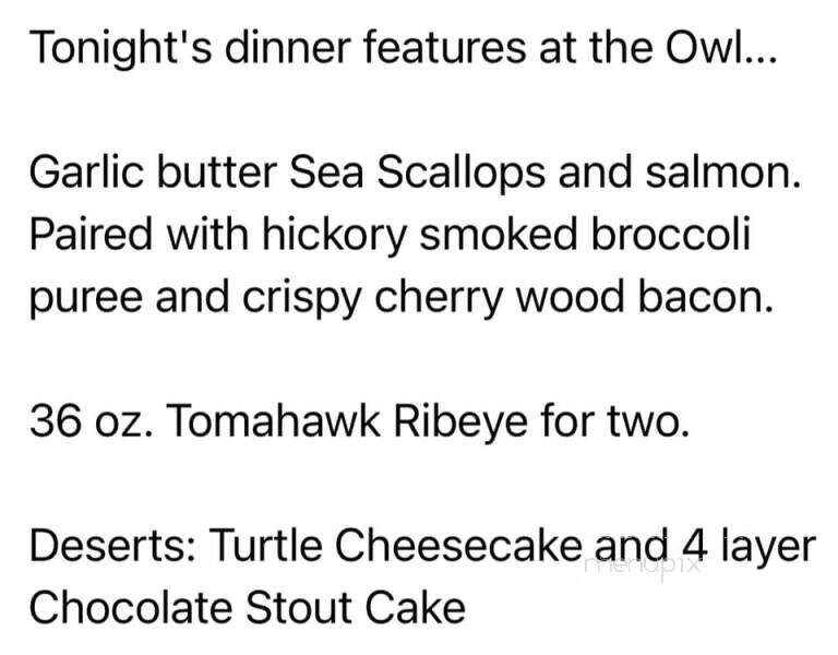Sleepy Owl Supper Club - Syracuse, IN