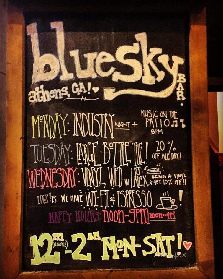 Blue Sky - Athens, GA menu_pic