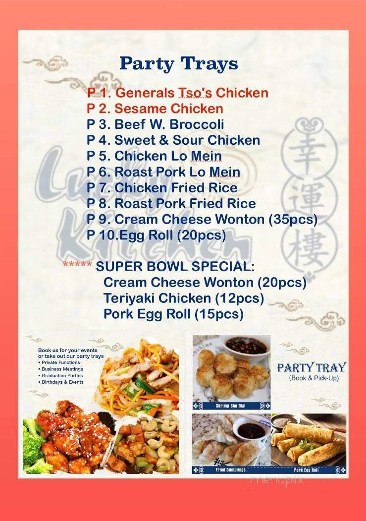 Lucky Kitchen - Cokato, MN menu_pic