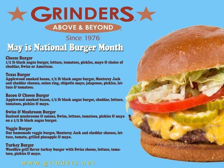 Menu of Grinders Above & Beyond in Canton, OH 44718