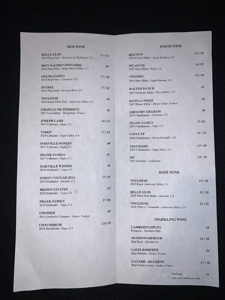 Farmhaus Granite Bay Restaurant - Granite Bay, CA menu_pic