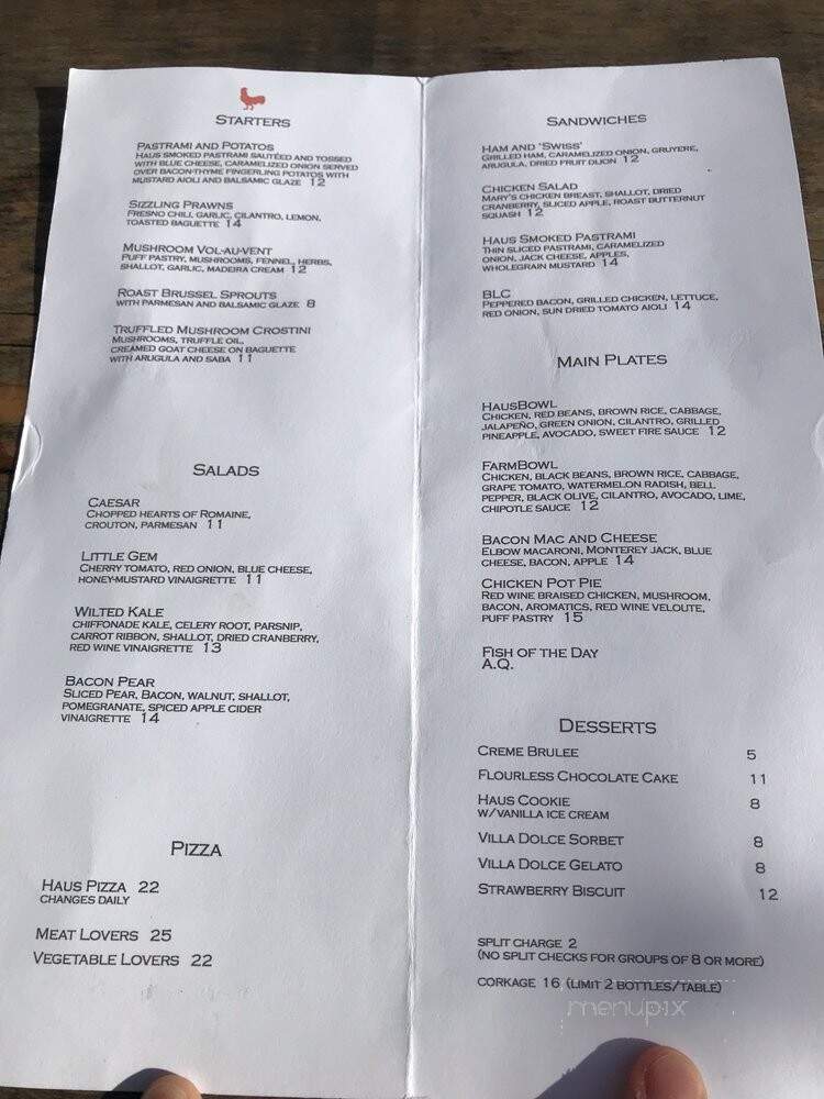 Farmhaus Granite Bay Restaurant - Granite Bay, CA menu_pic