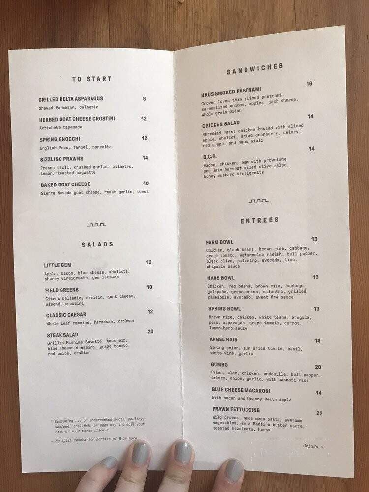 Farmhaus Granite Bay Restaurant - Granite Bay, CA menu_pic