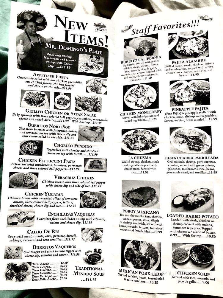 El Zarape - Leakesville, MS menu_pic