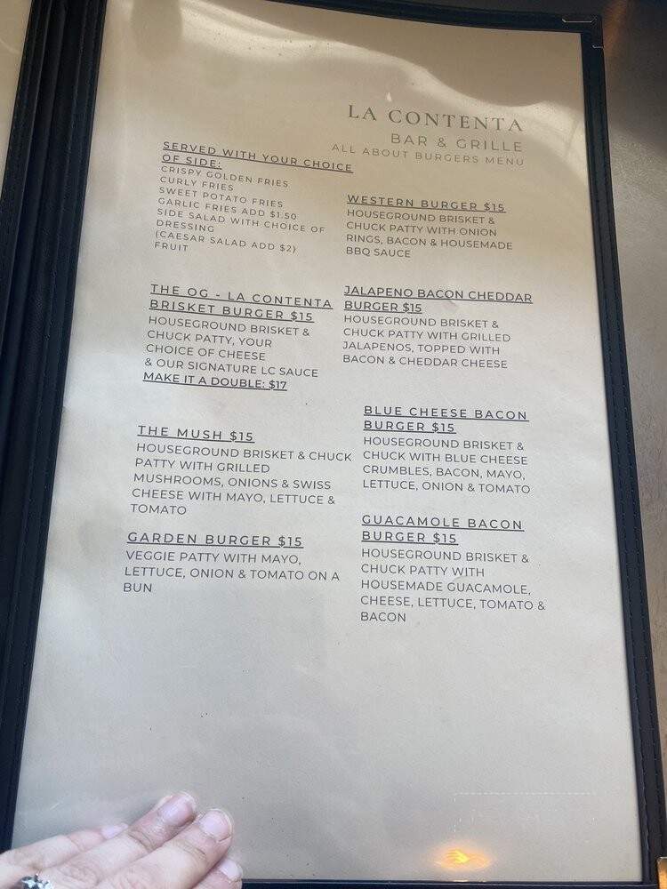 La Contenta Golf Club - Valley Springs, CA menu_pic