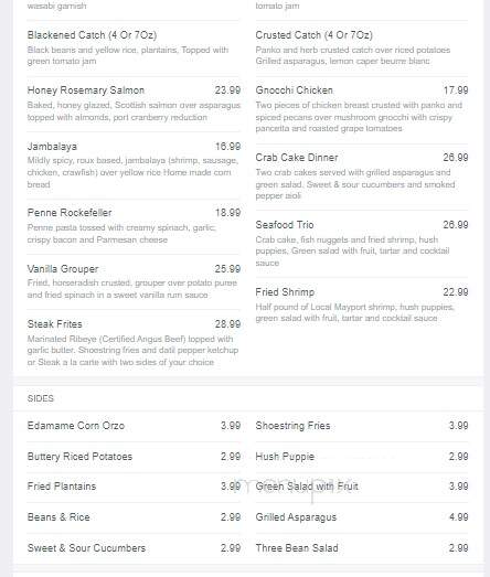 Caps on the Water - Ponte Vedra Beach, FL menu_pic