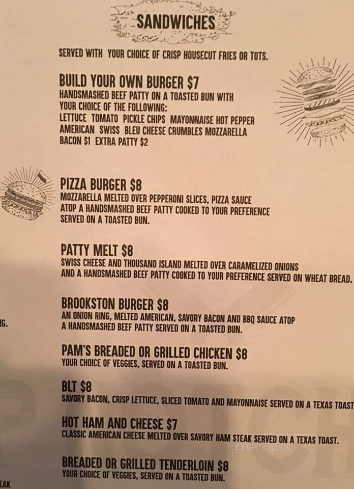 Top Notch Bar - Brookston, IN menu_pic