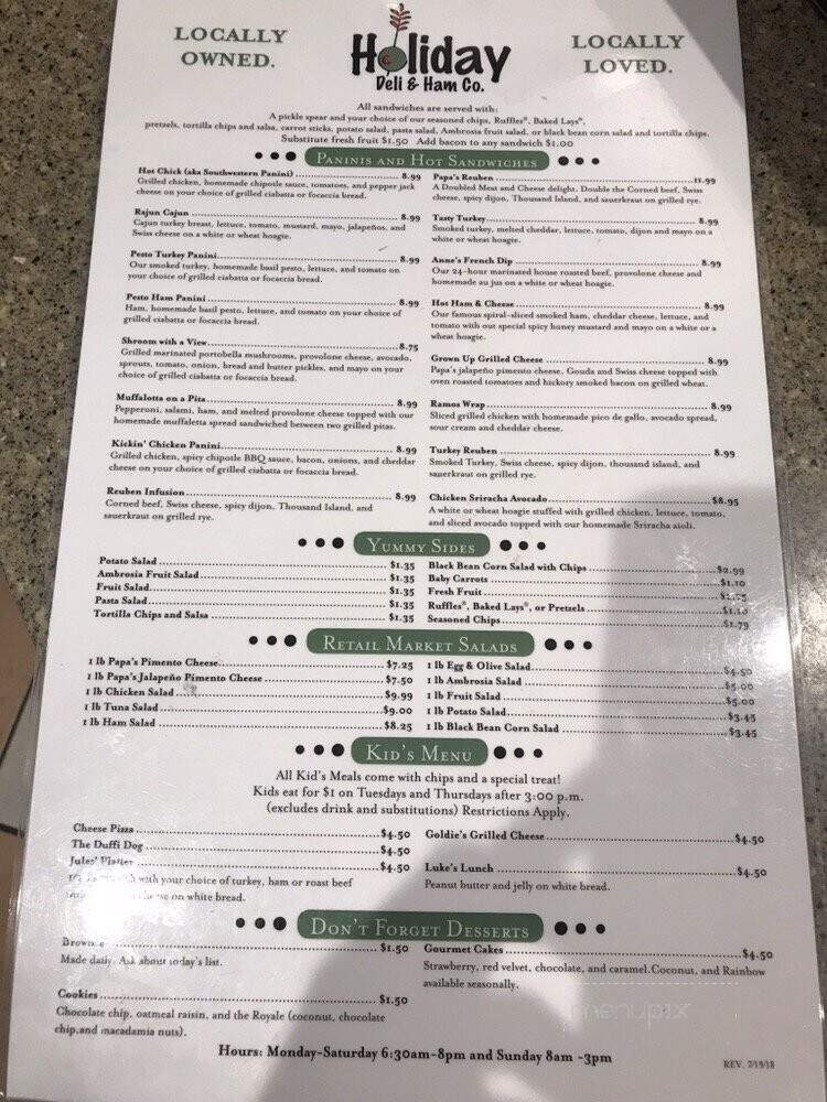 Holiday Ham & Turkey - Germantown, TN menu_pic