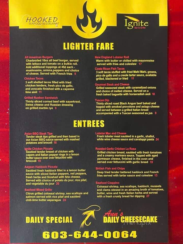 Ignite - Manchester, NH menu_pic