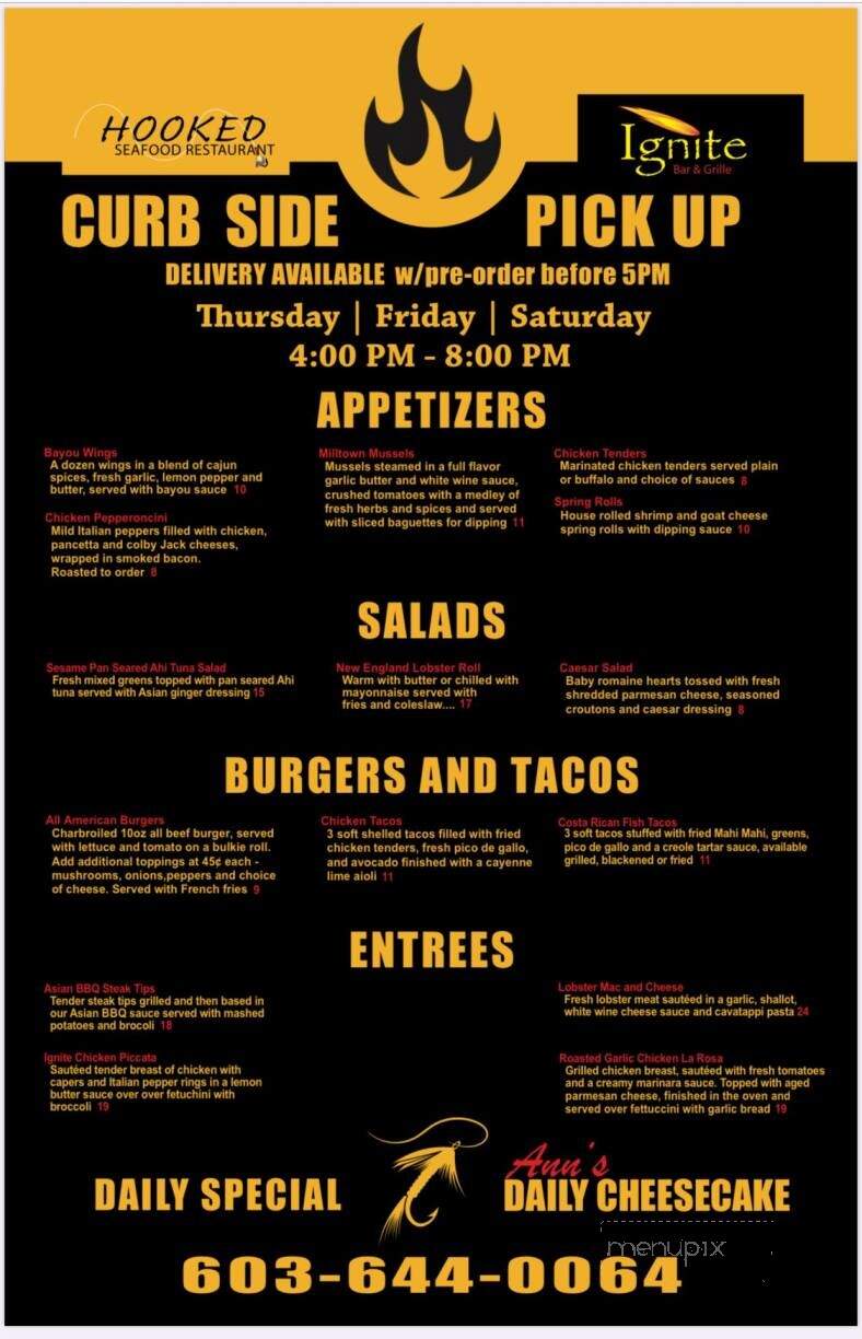 Ignite - Manchester, NH menu_pic