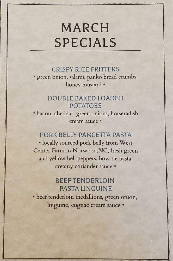 Off The Square - Albemarle, NC menu_pic