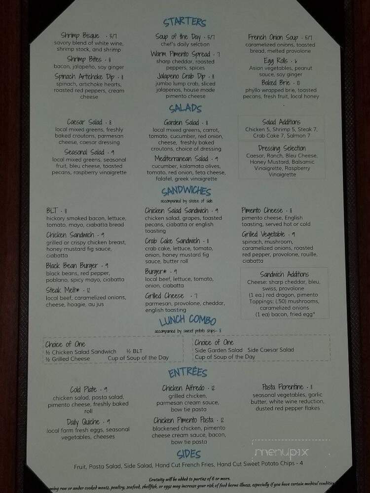 Off The Square - Albemarle, NC menu_pic