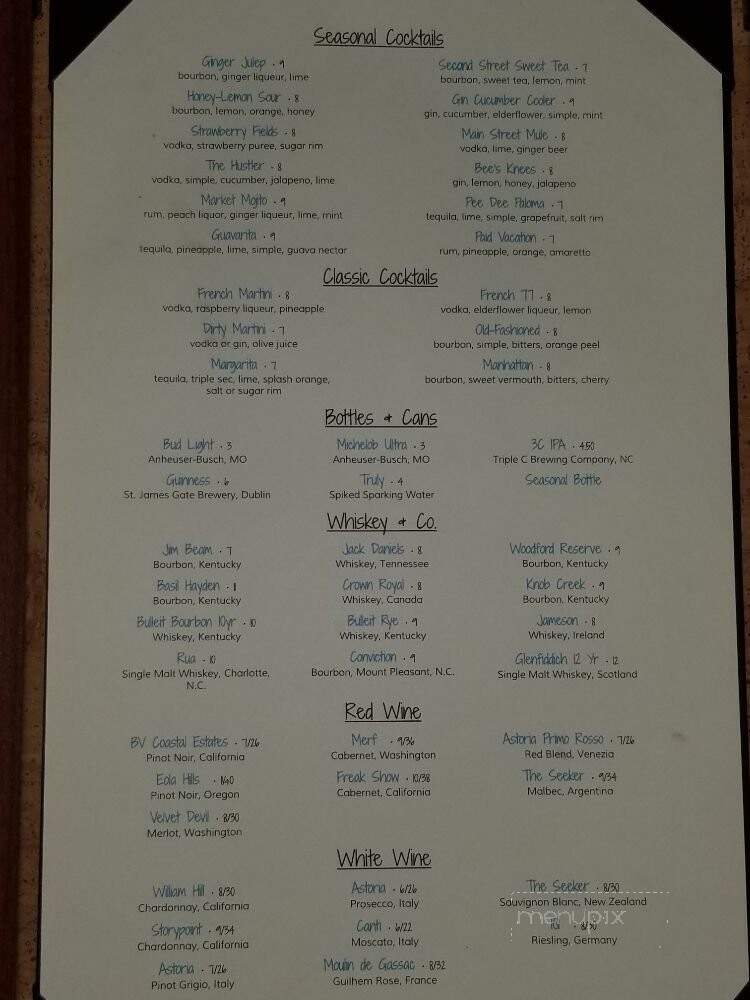Off The Square - Albemarle, NC menu_pic
