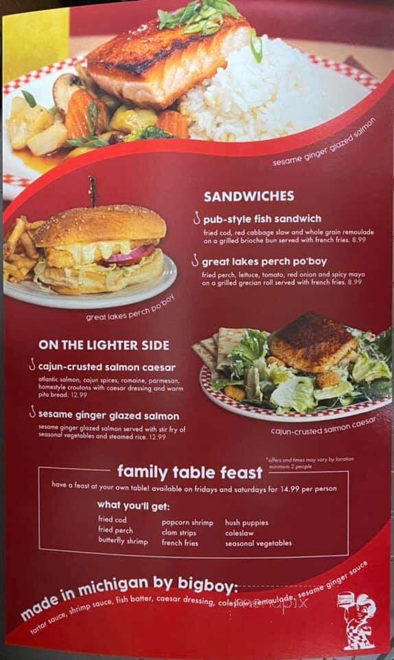 Big Boy - Marysville, MI menu_pic