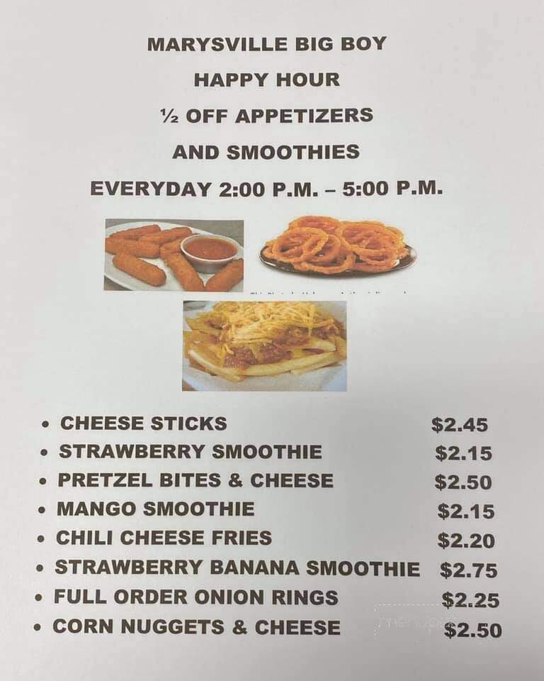 Big Boy - Marysville, MI menu_pic