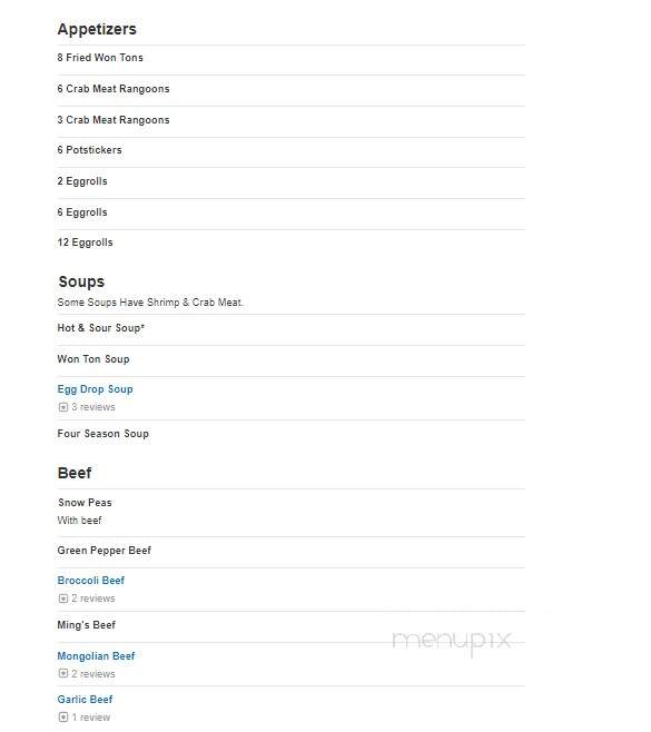Egg Roll House - Cedar Rapids, IA menu_pic