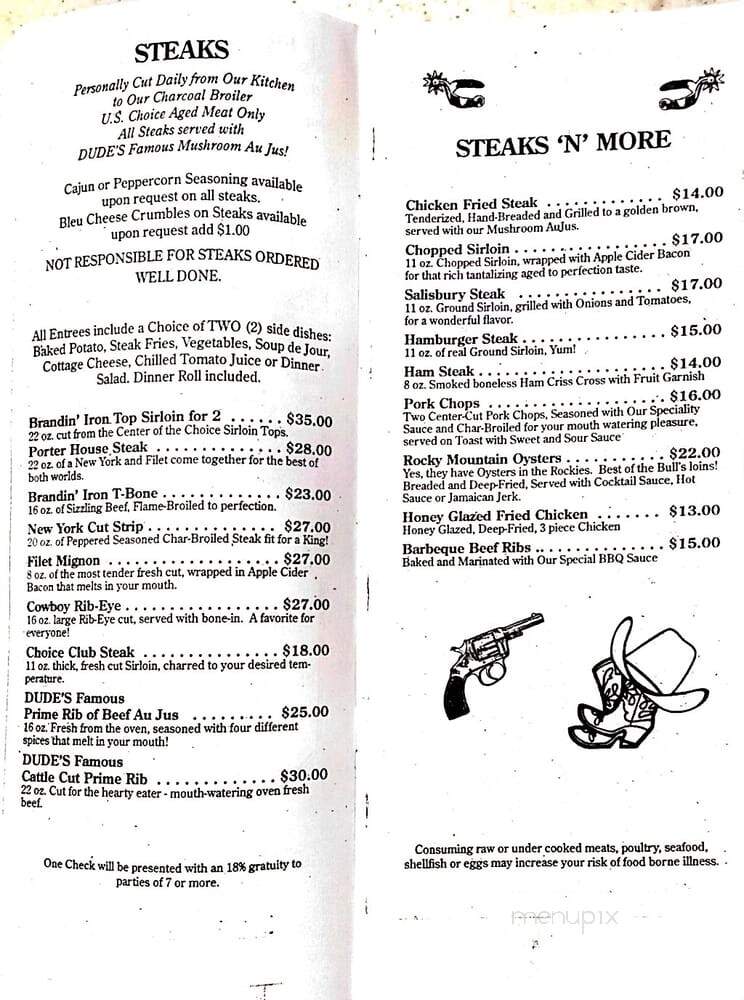 Dude's Steakhouse - Sidney, NE