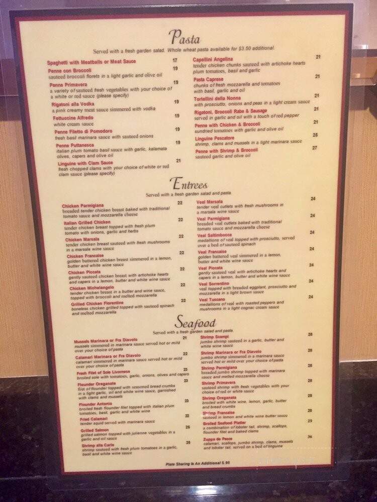 Michael Angelo Pizzeria - Mattituck, NY menu_pic