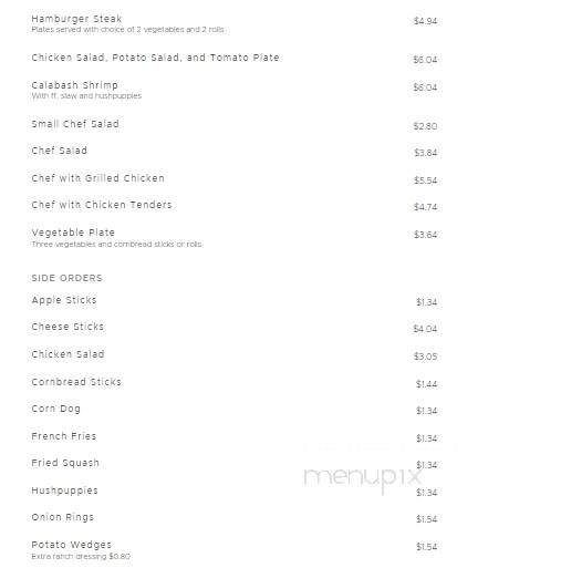 J & L Cafe - Newton, NC menu_pic