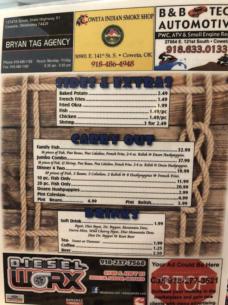 Fish Shack - Coweta, OK menu_pic