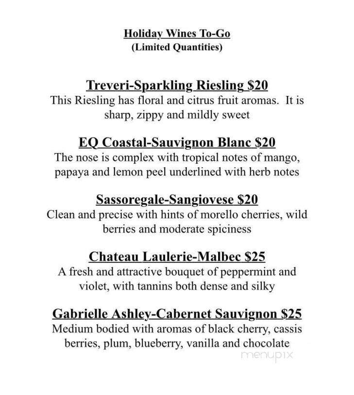 Aroma Bistro - Smithville, MO menu_pic