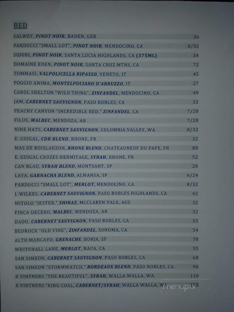 Aroma Bistro - Smithville, MO menu_pic