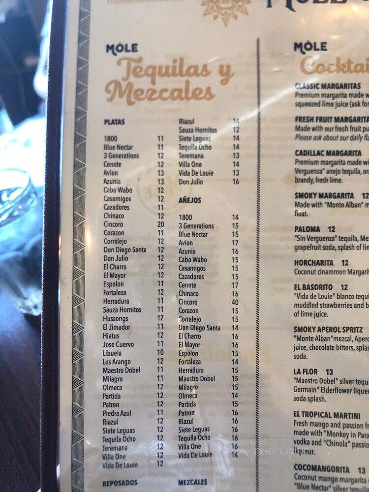 Mole Cantina Mexicana - Wellington, FL menu_pic