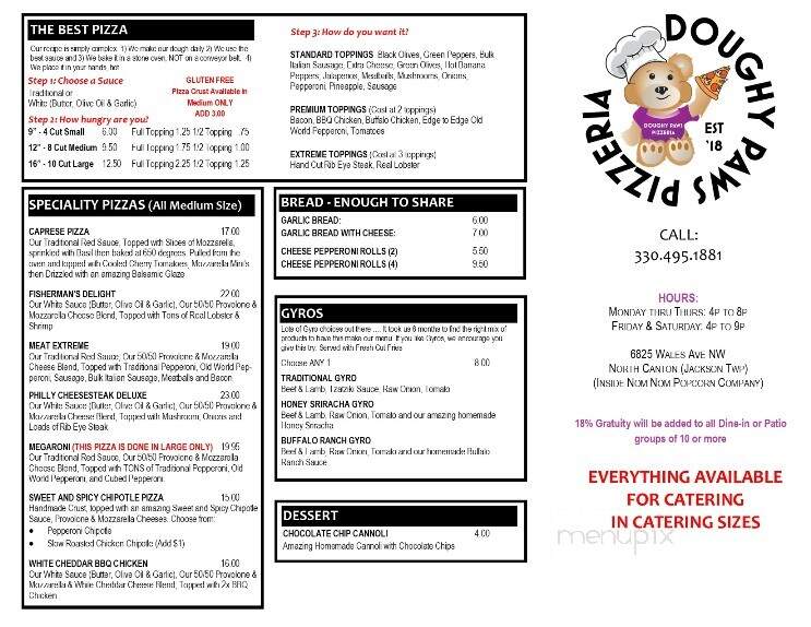 Doughy Paws Pizzeria - Massillon, OH