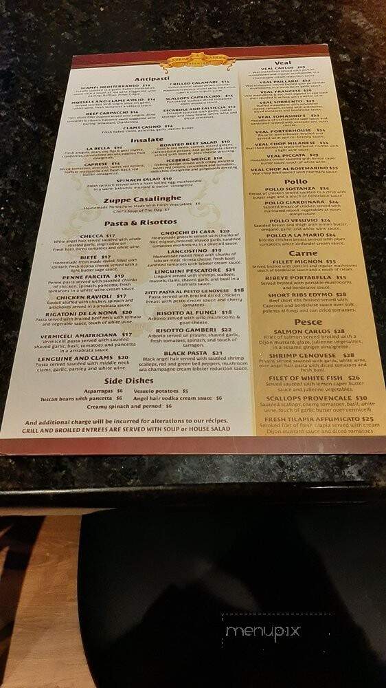 Carlos & Carlos - Wilmette, IL menu_pic
