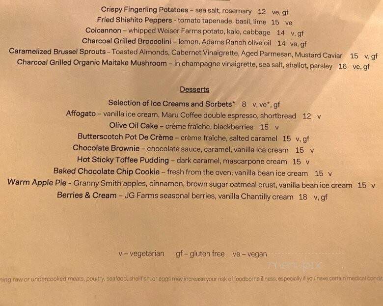 Cara Restaurant - Los Angeles, CA menu_pic