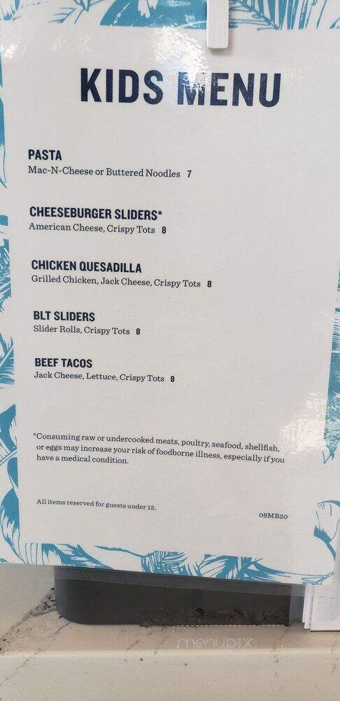Tommy Bahama | Marlin Bar - Lahaina, HI menu_pic