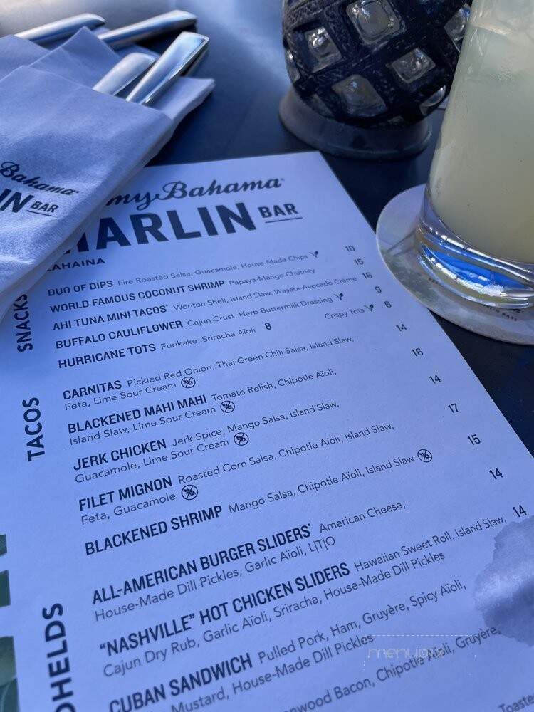 Tommy Bahama | Marlin Bar - Lahaina, HI menu_pic
