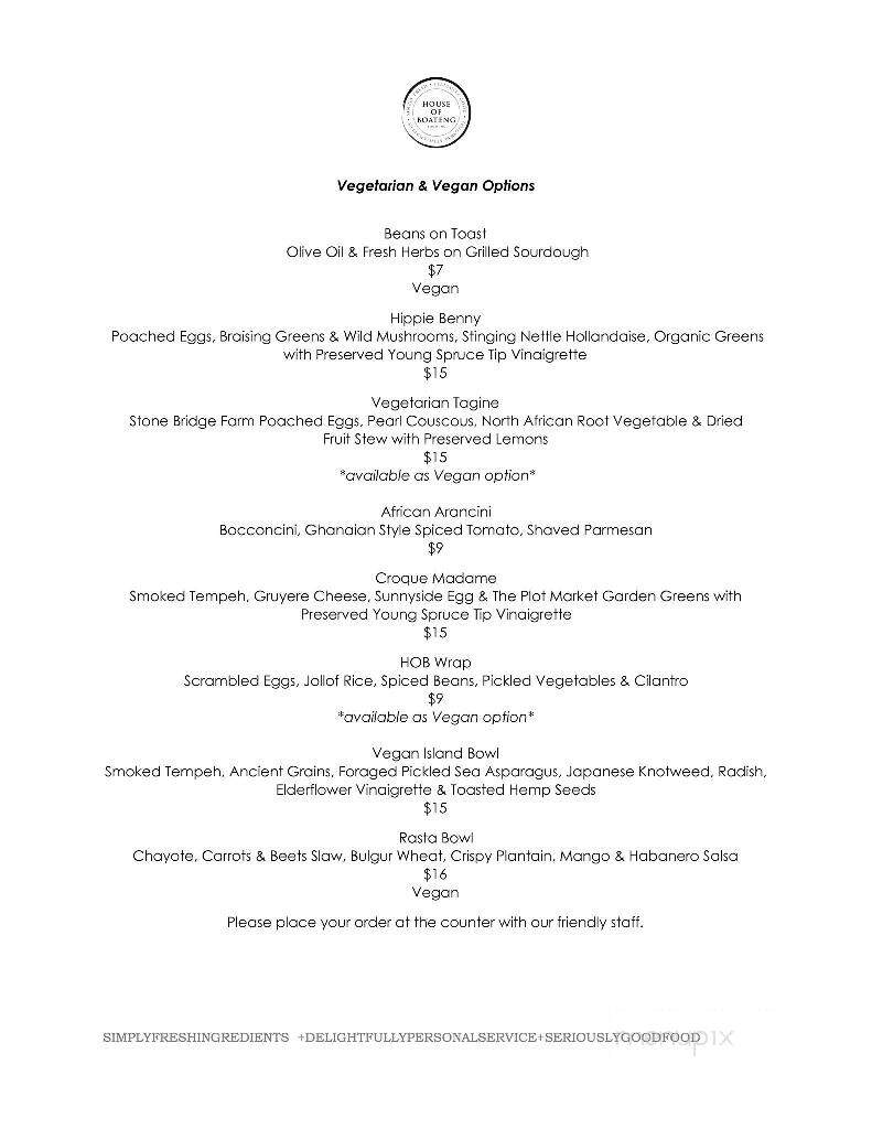 House of Boateng - Victoria, BC menu_pic