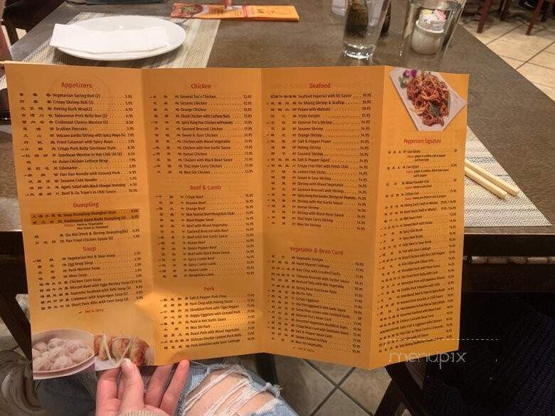 Hot Peppercorn Asian Cuisine & Bar - Springfield, VA menu_pic