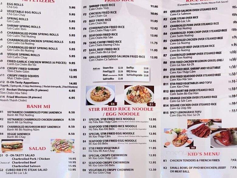 Pho O-oh Tasty - Rancho Santa Margarita, CA menu_pic