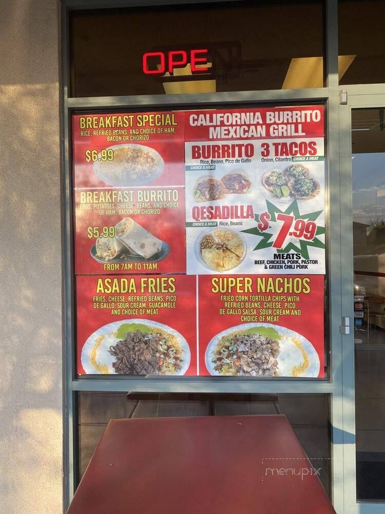 California Burrito - Henderson, NV menu_pic