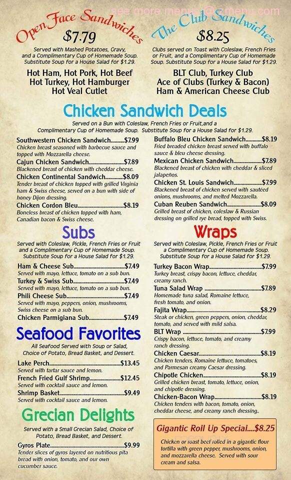 Cafe Bella - Sheboygan, WI menu_pic