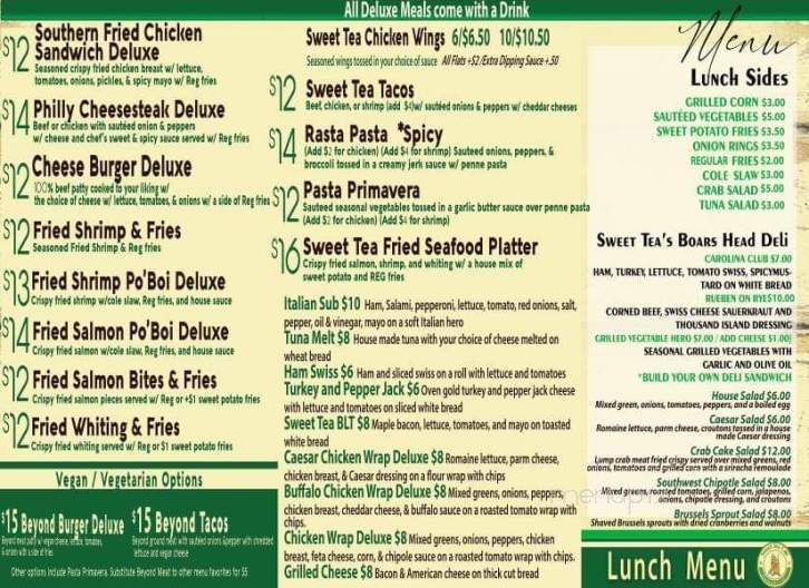 Sweet Tea Cafe - Rock Hill, SC menu_pic