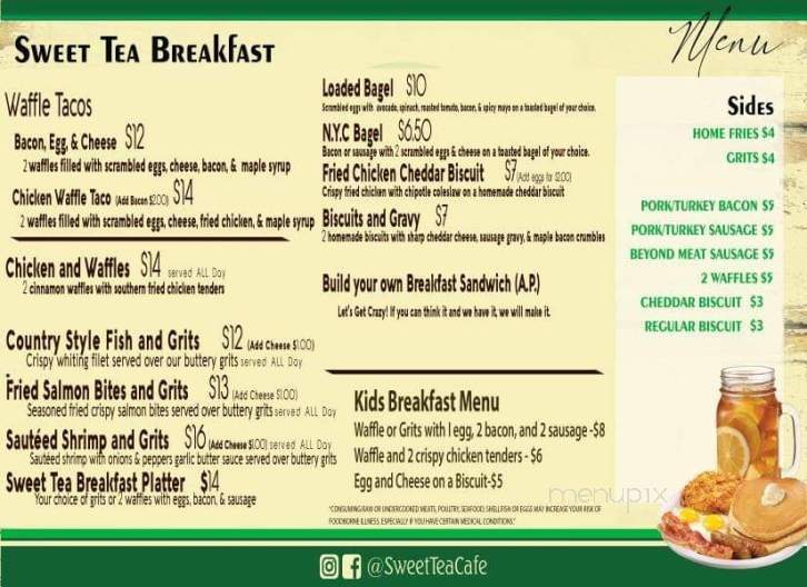 Sweet Tea Cafe - Rock Hill, SC menu_pic