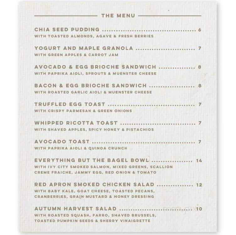 The Roost - Washington, DC menu_pic