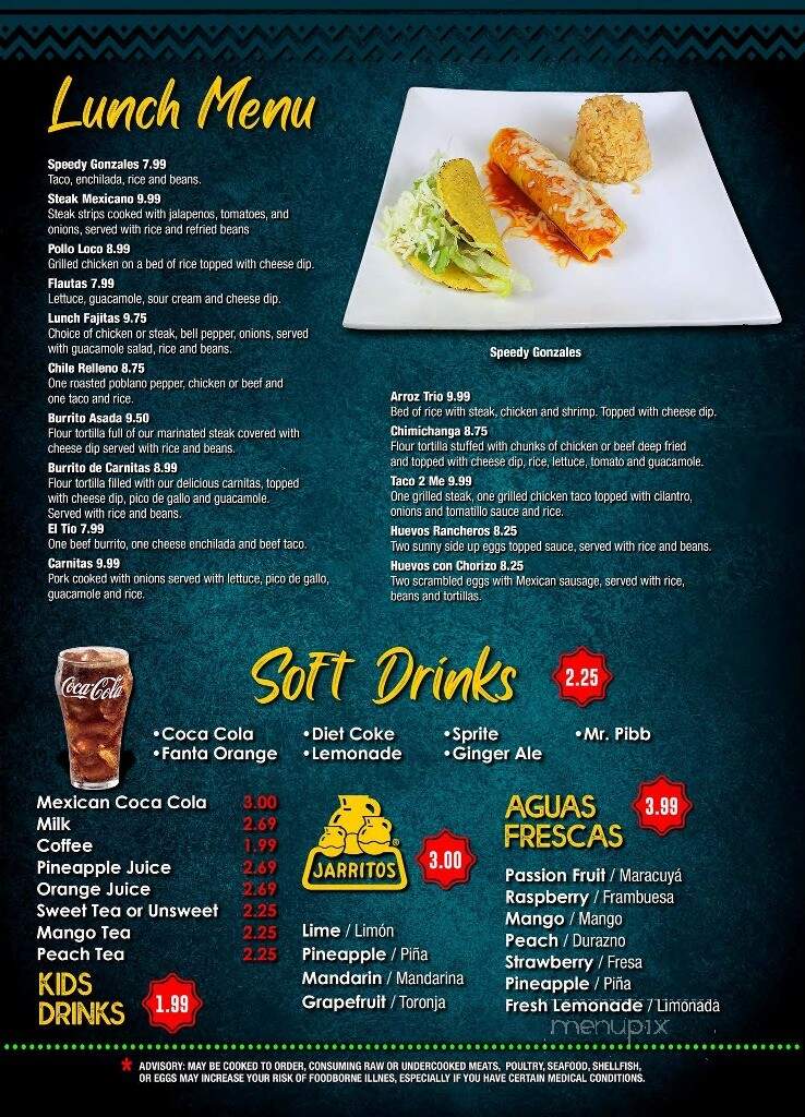Senor Taco - Senoia, GA menu_pic