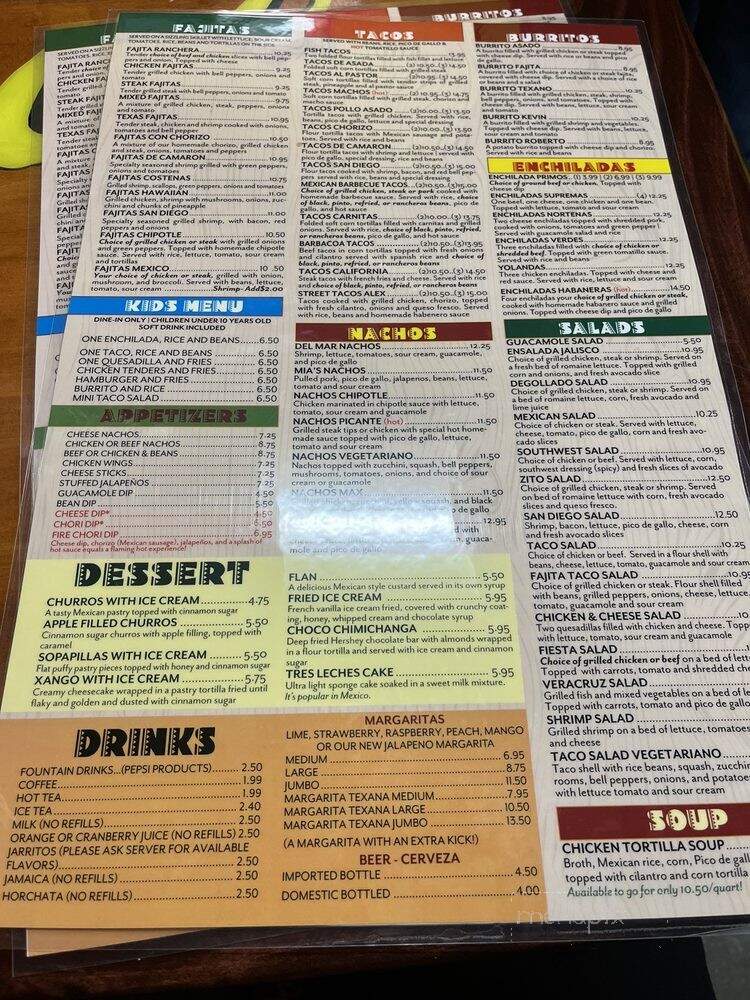 Primos Mexican Restaurant - Prince George, VA menu_pic