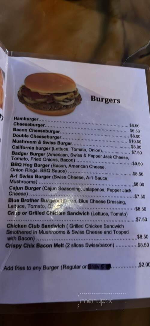 Hog Daddy's Bar & Grill - Ettrick, WI menu_pic