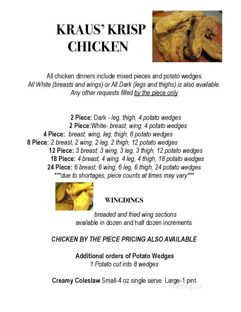 Kraus Pizza - Dalton, OH menu_pic