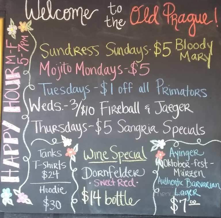 Old Prague Restaurant - Vermilion, OH menu_pic