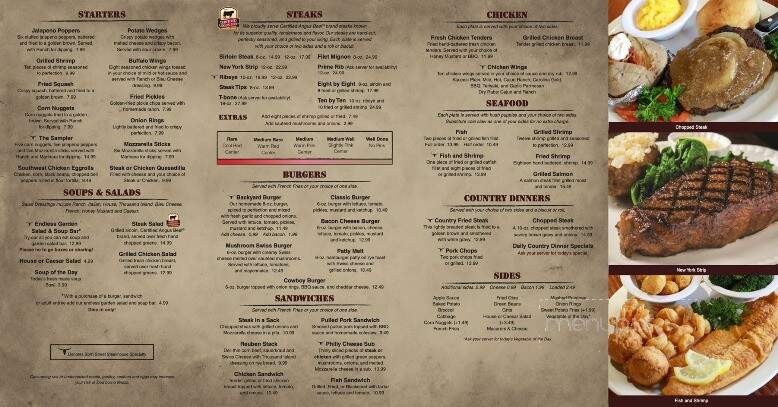 Sixth Street Steakhouse - Macclenny, FL menu_pic