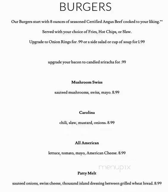 Sidelines Sports Grill - High Point, NC menu_pic