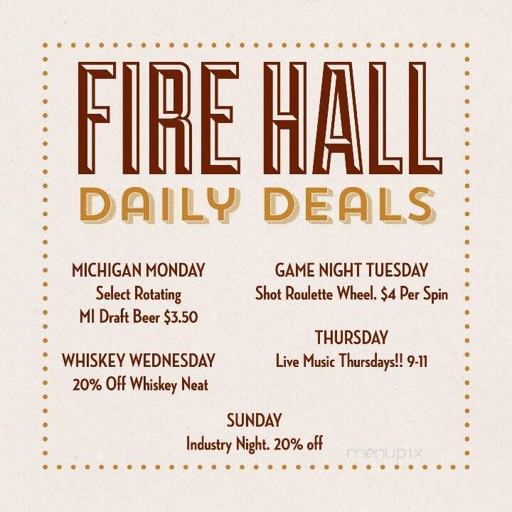 Fenton Fire Hall - Fenton, MI menu_pic
