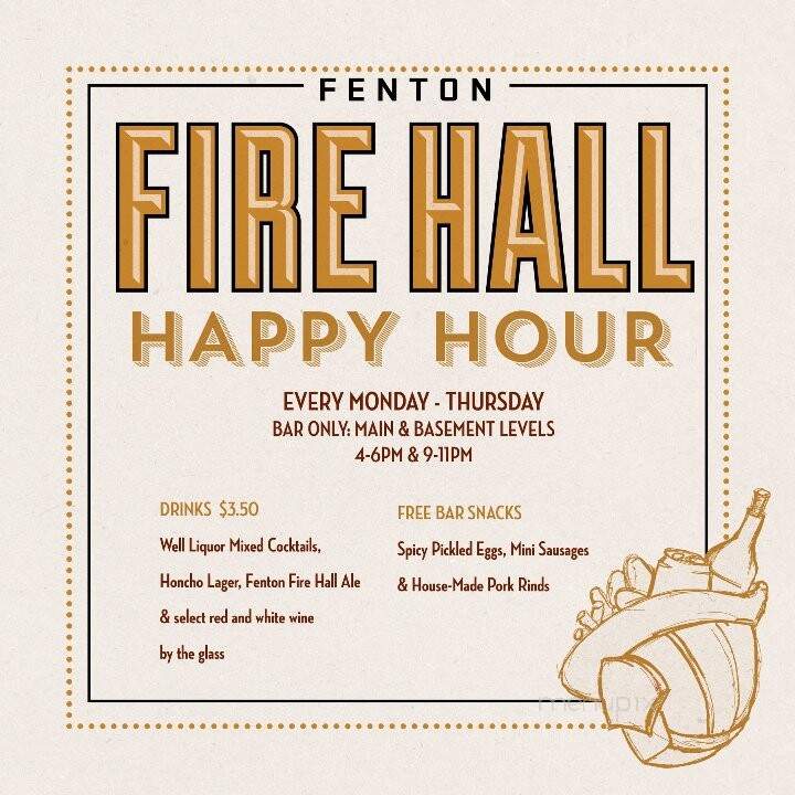 Fenton Fire Hall - Fenton, MI menu_pic